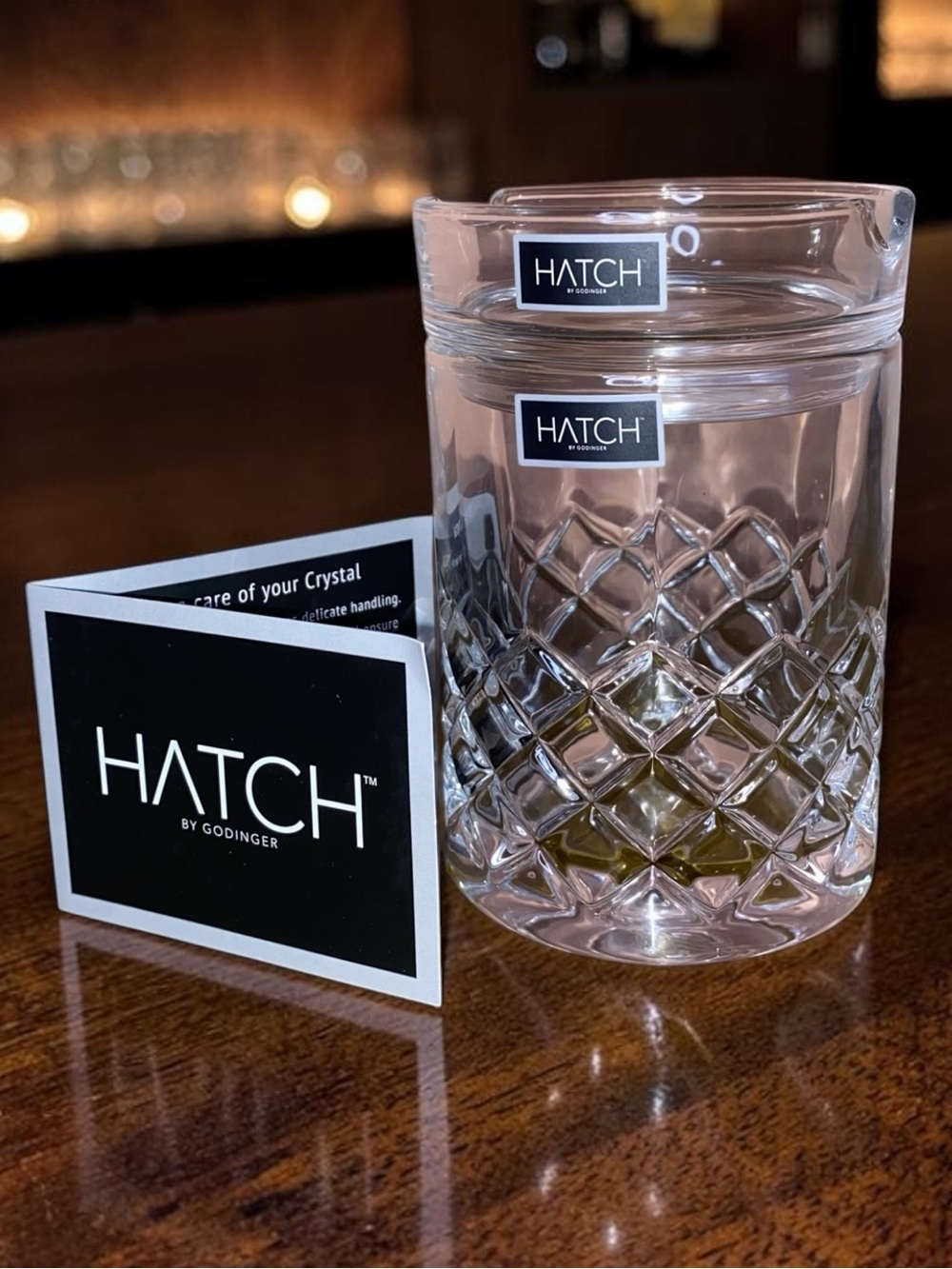 GODINGER “Hatch” Stackable Whiskey Cigar Glass Tumbler/Ashtray Set New in Box - Picture 3 of 7
